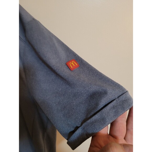 Mcdonalds Shirt Womens Large Gray Active Fit Raglan Sleeve Employee Top(E17) - Picture 3 of 8